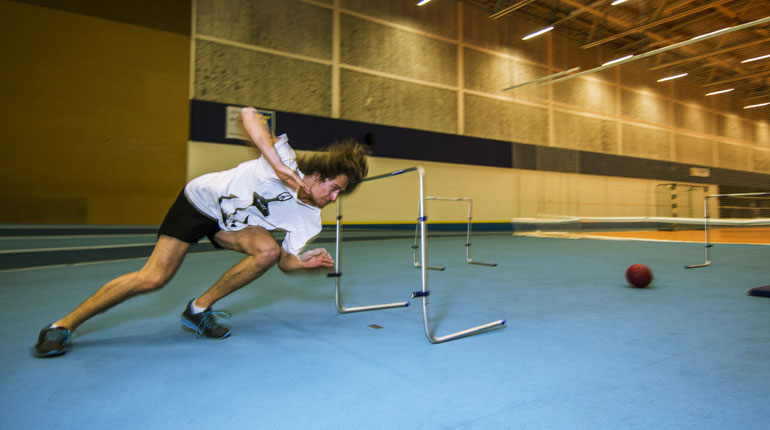 Måns Hedberg gör Harres test under testdagarna på Bosön. Foto: Josefine Sjöberg