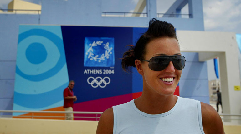 Therese Alshammar under OS i Athen 2004. Foto: TT